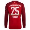 Original Fußballtrikot FC Bayern München Thomas Muller 25 Heimtrikot 2021-22 Langarm Für Herren